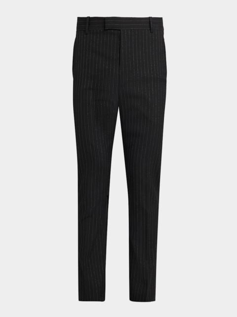 Alexander McQueen Men's Pinstripe Wool Cigarette Trousers