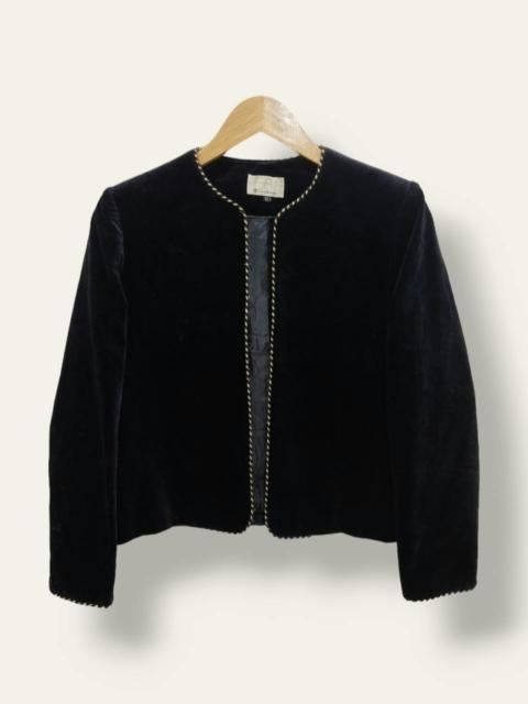 Archival Clothing - Takashimaya Velvet Suede Crop Top Suit Coat Jacket