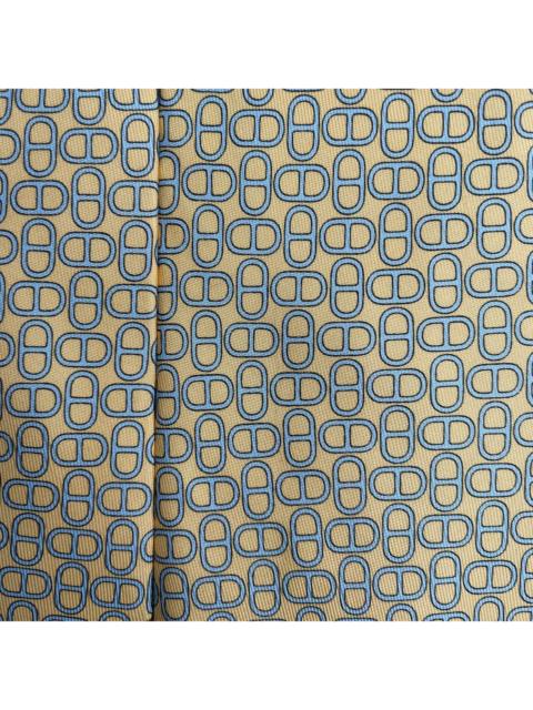 Hermès Hermes Paris Silk Tie 5160 HA Chains Yellow