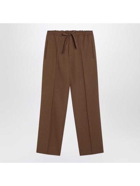 Valentino Brown gabardine trousers