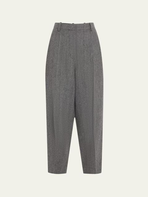 Loro Piana Dan Tapered Wool Cashmere Trousers