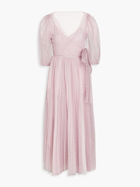 REDValentino Point d'esprit midi wrap dress