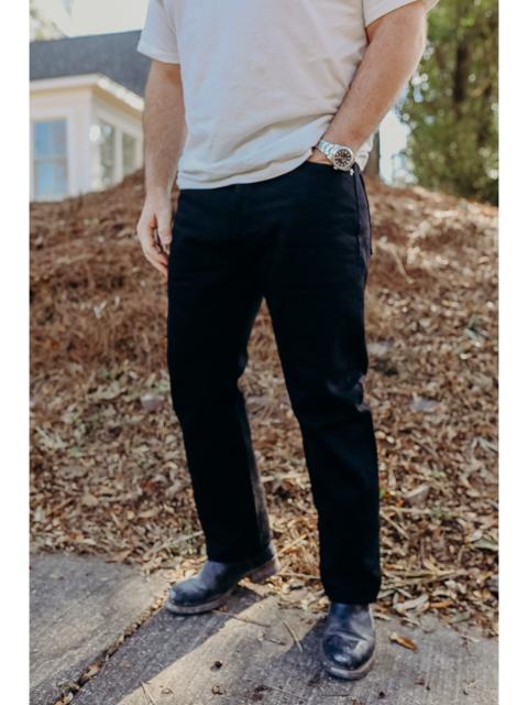 Iron Heart 888-SBG 21OZ SELVEDGE DENIM MEDIUM/HIGH RISE TAPERED CUT JEANS - SUPERBLACK (FADES TO GREY)