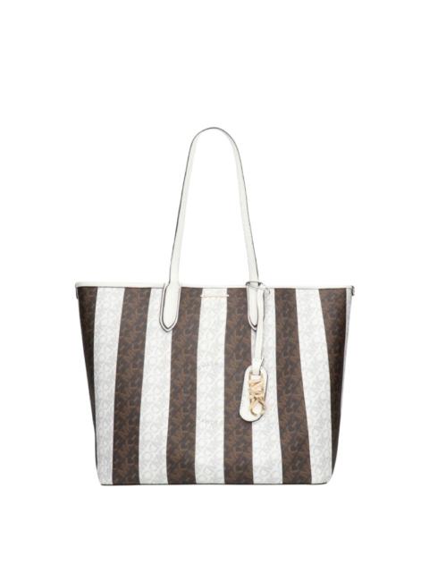 Other Designers Michael Kors Eliza Large Striped Tote Bag