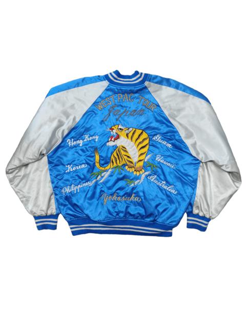 Other Designers Vintage - Vtg Sukajan Souvenir Jacket West Pac Tour Japan Tiger