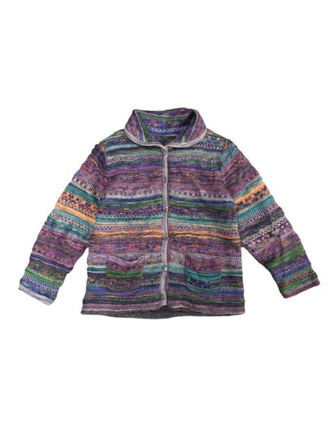 Other Designers Japanese Brand - Japanese Brand Coogi Style Fleece Lining Cardigan Knitwear