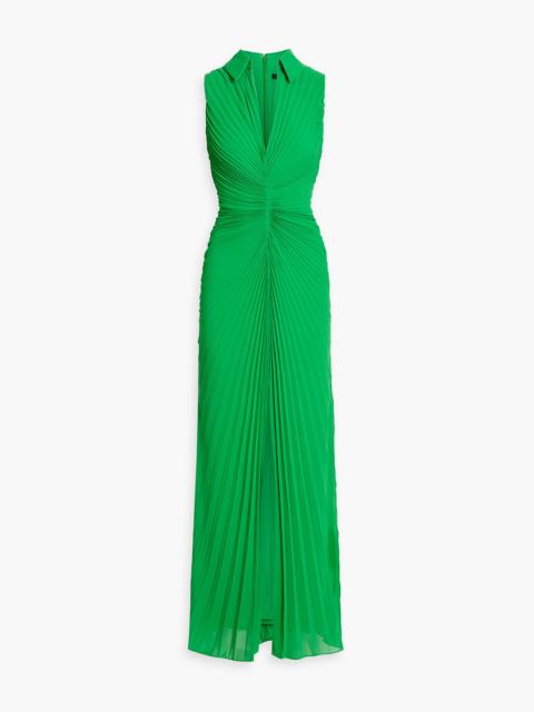 Other Designers Pleated crepe maxi dress