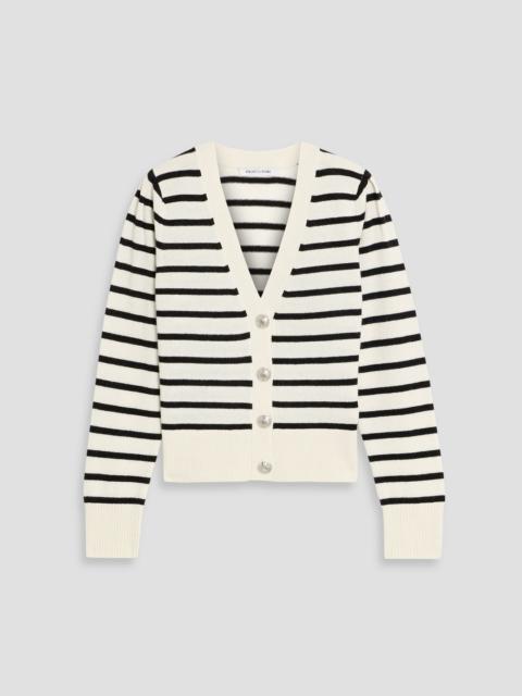 VERONICA BEARD Solene striped cashmere cardigan