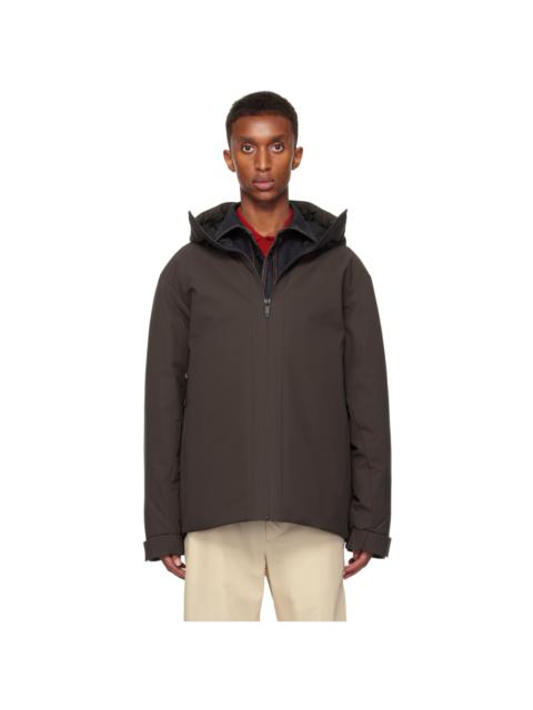 Moncler Brown Riz Short Down Jacket