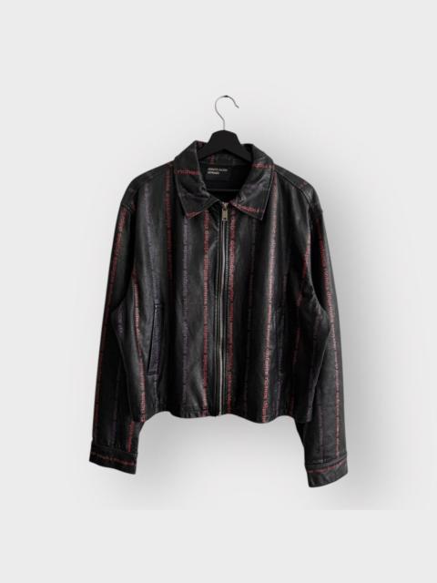 Enfants Riches Déprimés RARE! Enfants Riches Deprimes Logo Stripped Leather Jacket