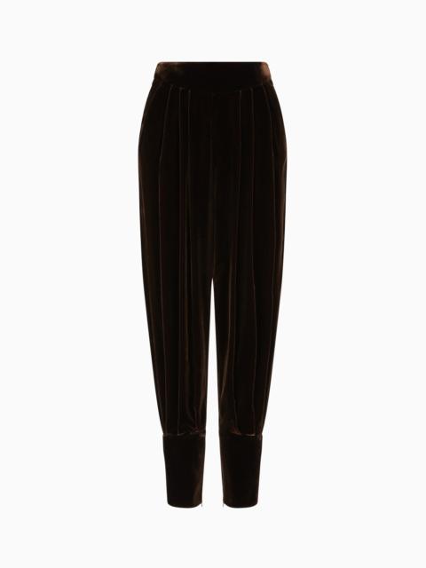 GIORGIO ARMANI VELVET TROUSERS WITH DARTS