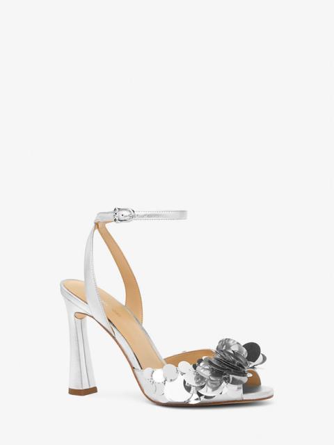 MICHAEL KORS Loretta Sequin Embellished Metallic Sandal
