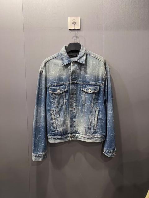 BALENCIAGA Balenciaga "Barrage" Logo Denim Jacket