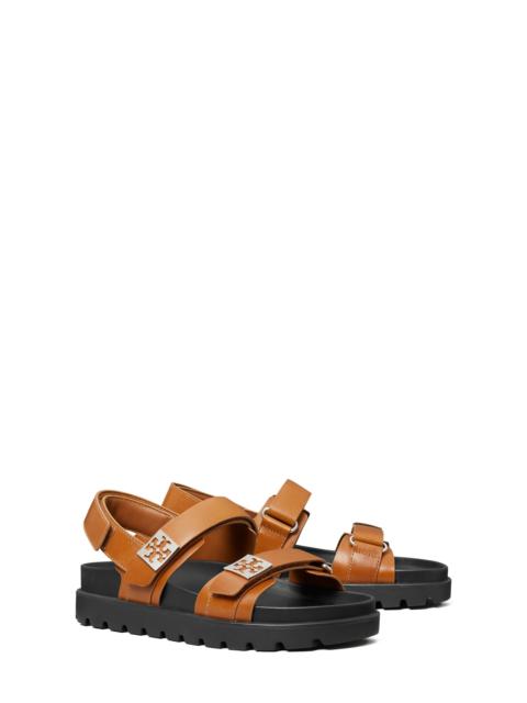 TORY BURCH Tory Burch Mellow Sport Sandal in Cuoio /Perfect Black /Silver at Nordstrom