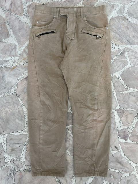 Balmain Balmain Biker Denim Pants Khaki