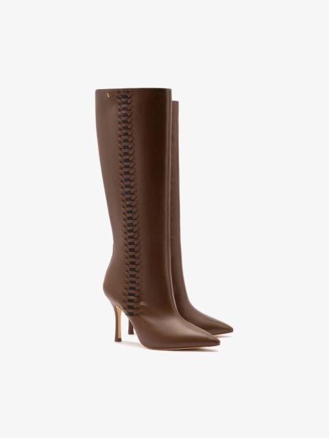 Larroudé Kate Boot In Burnt Umber Leather