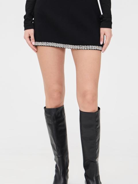 Alice + Olivia Rubi Embellished Trim Micro Skirt