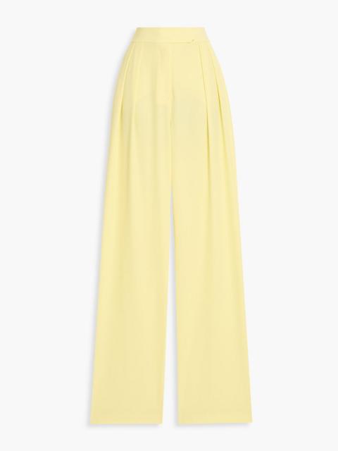 THE SEI Pleated crepe wide-leg pants