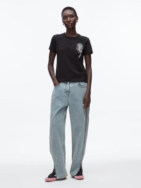 3.1 Phillip Lim Flower Embroidery Merch Tee