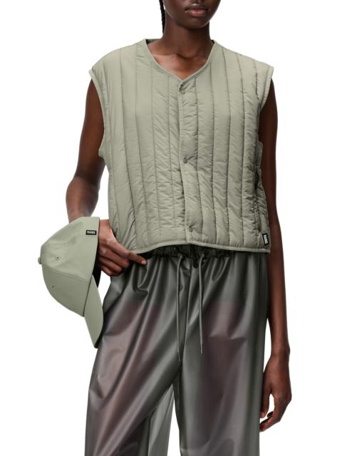 RAINS Rains Banja Water Resistant Crop Liner Vest in Drift at Nordstrom