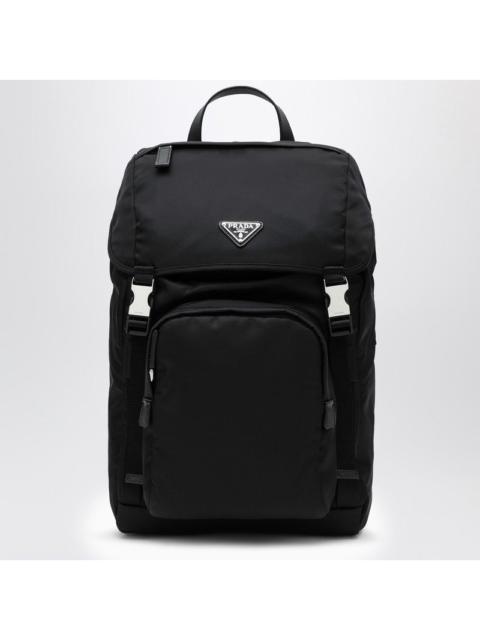 Prada Prada Black Re-Nylon Backpack With Snap Fastener Men