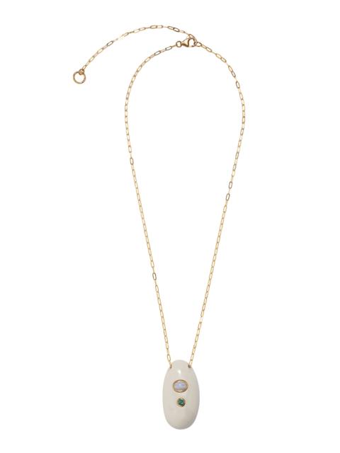 LIZZIE FORTUNATO La Paz Multi-Stone  Necklace white