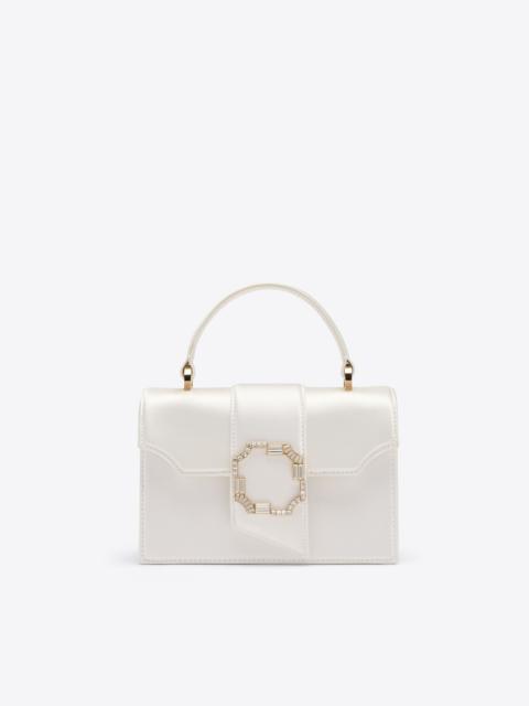 MALONE SOULIERS Audrey White Satin Mini Handbag