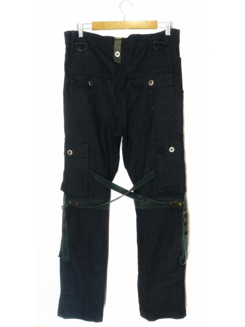 Other Designers Distressed Denim - Vlone Raf Simon style RAIN bondage cargo pant punk fashion