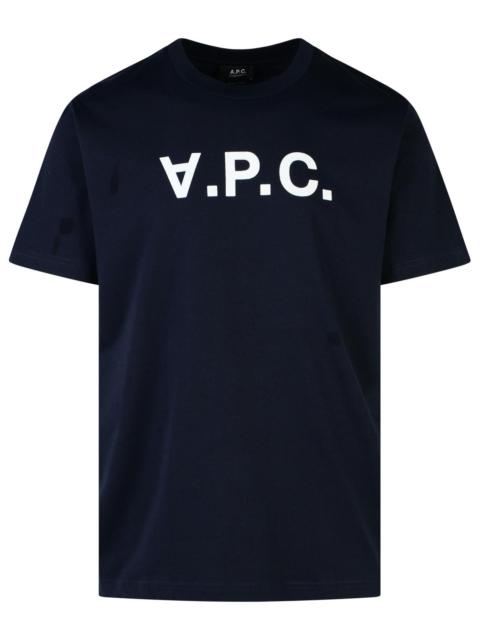 A.P.C. A.P.C. Navy Cotton T-Shirt Women
