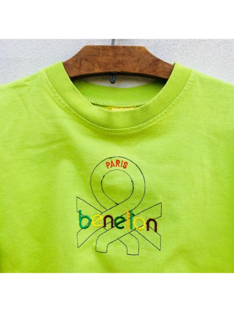 Other Designers Rare!! Vintage Benetton Paris Embroidery Tshirt