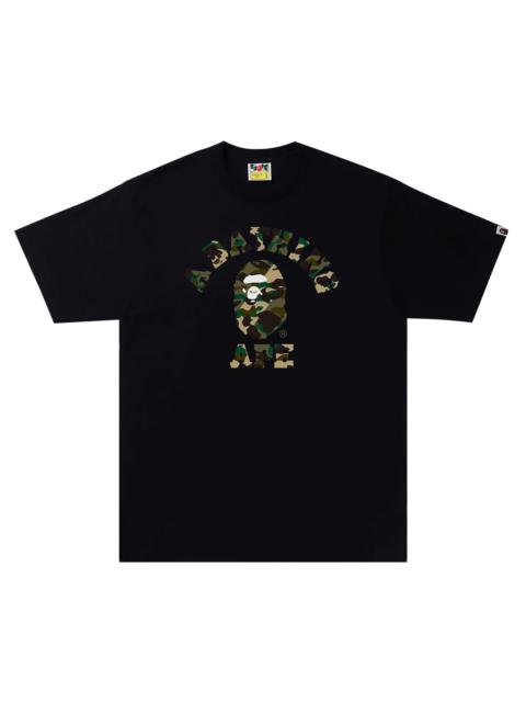 A BATHING APE® BAPE 1st Camo Crazy College Tee 'Black'
