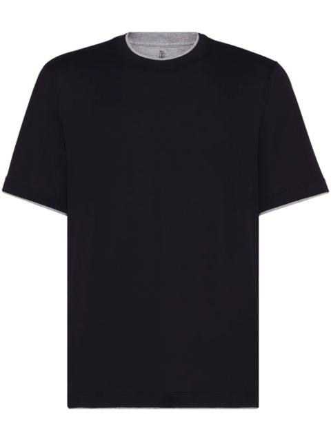 Brunello Cucinelli Crew-Neck T-Shirt With Faux-Layering