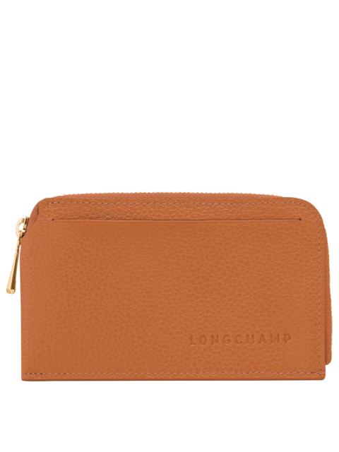 Longchamp Le Foulonné Card holder Amber - Leather