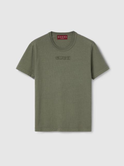 GUCCI Embroidered cotton jersey T-shirt