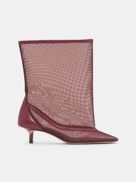 JACQUEMUS Burgundy Mesh Tourni Pumps