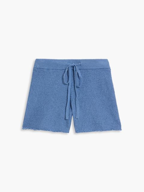 The Elder Statesman Nora Lite bouclé-knit cotton shorts