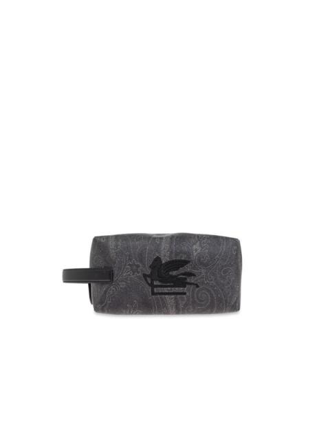 Etro ETRO Embroidered Black Cosmetic Bag New & Authentic