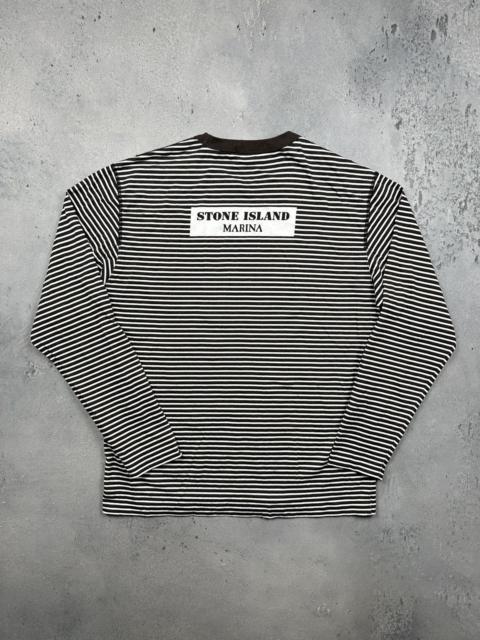 Stone Island Stone Island Marina Striped Long Sleeve Archive White Brown