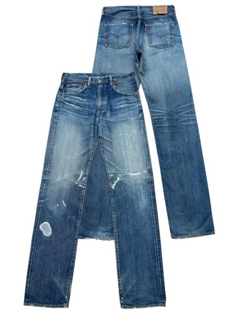 Levi's Vtg 90s Levis 501 BigE Distressed Selvedge Denim Jeans 33x36