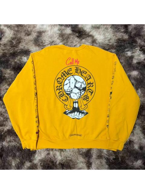 Chrome Hearts Chrome Hearts Matty Boy 'Call Me' Yellow Crewneck 