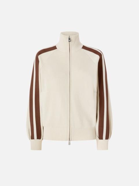 PINKO ZIPPED SWEATSHIRT WITH LOVE BIRDS LOGO