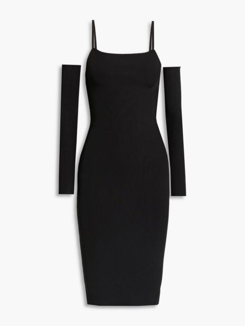 Alice + Olivia Convertible ribbed-knit dress