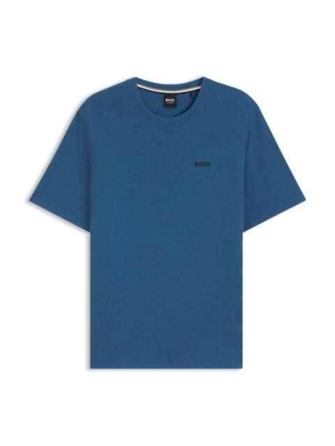 BOSS COTTON-BLEND PAJAMA T-SHIRT WITH EMBROIDERED LOGO