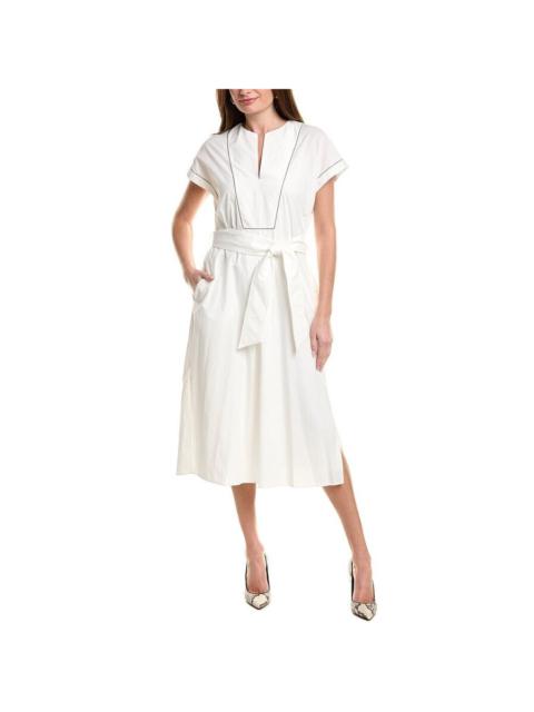 Brunello Cucinelli Brunello Cucinelli Womens Natural Cotton Belted Dress