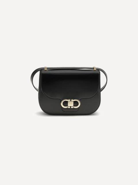 FERRAGAMO North-South Double Gancini Shoulder Bag