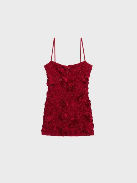 Blumarine SLIP DRESS WITH 3D EMBROIDERY ROSES