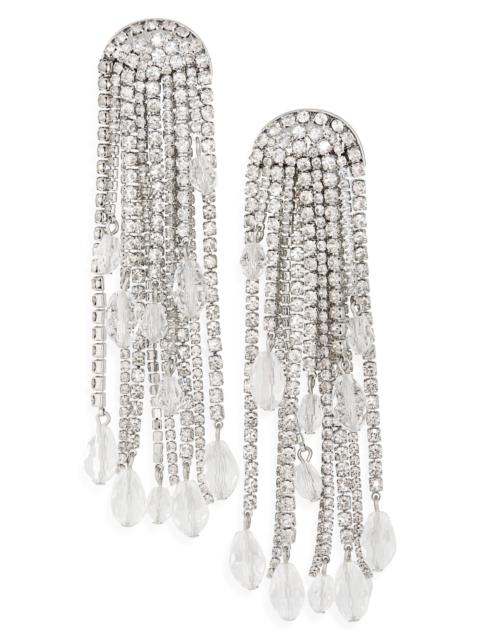 CAROLINA HERRERA Carolina Herrera Teardrop Tassle Clip-On Earrings in Silver at Nordstrom