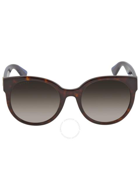 GUCCI Gucci Brown Gradient Round Ladies Sunglasses GG0035SN 004 54