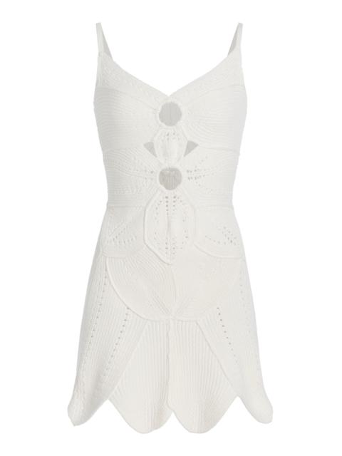 Cult Gaia Marlow Knit Cotton Dress white