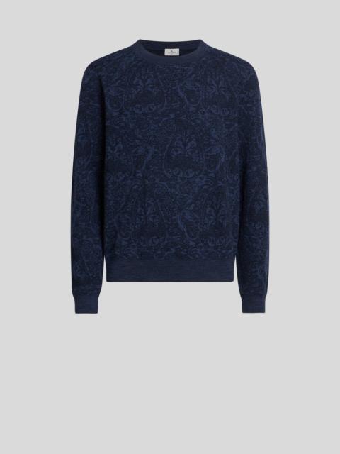 Etro WOOL AND COTTON JACQUARD JUMPER